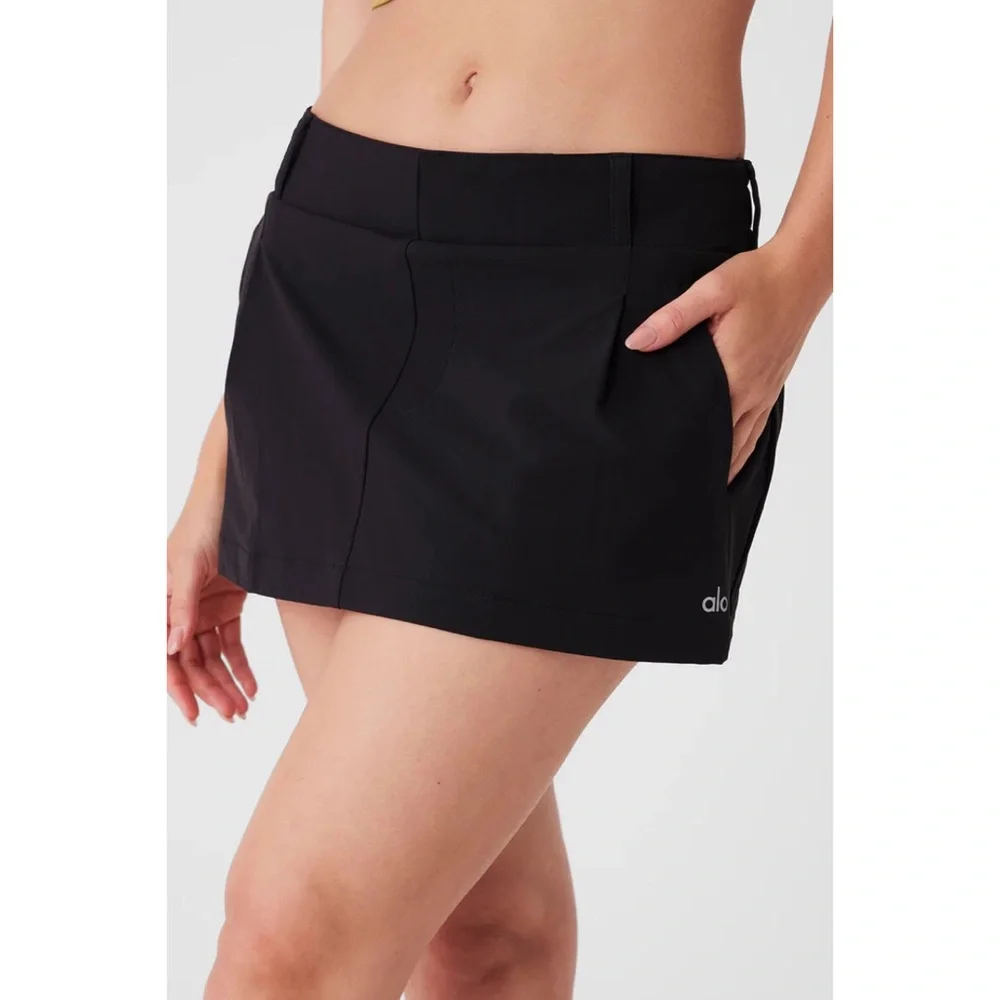 Alo Yoga Fan Club Mini Skirt Black XS